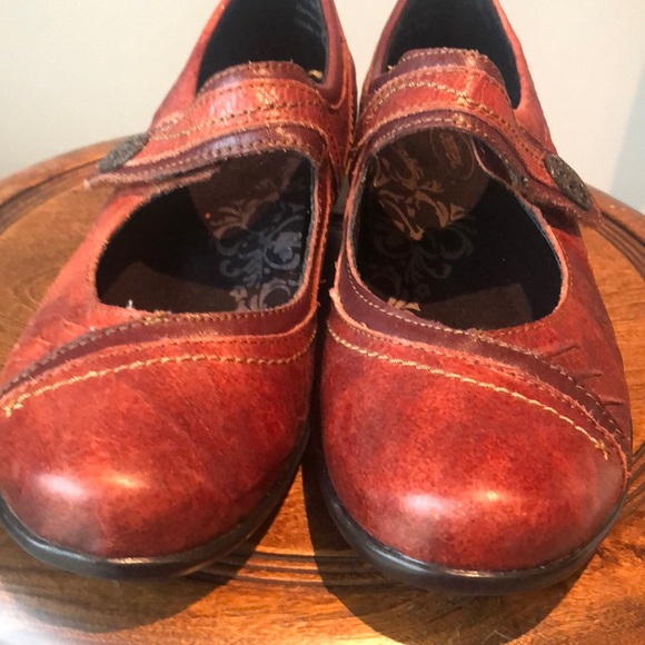 Aetrex Brown Leather Flats Topstitching EUC - Picture 6 of 16